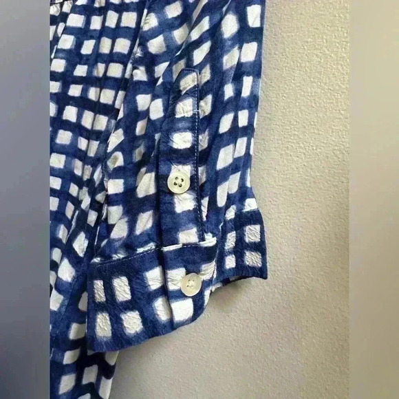 Like new Anthropologie 11.1 Tylho Adanne Checkered Plaid Button Down Shirt Tunic - Picture 7 of 9